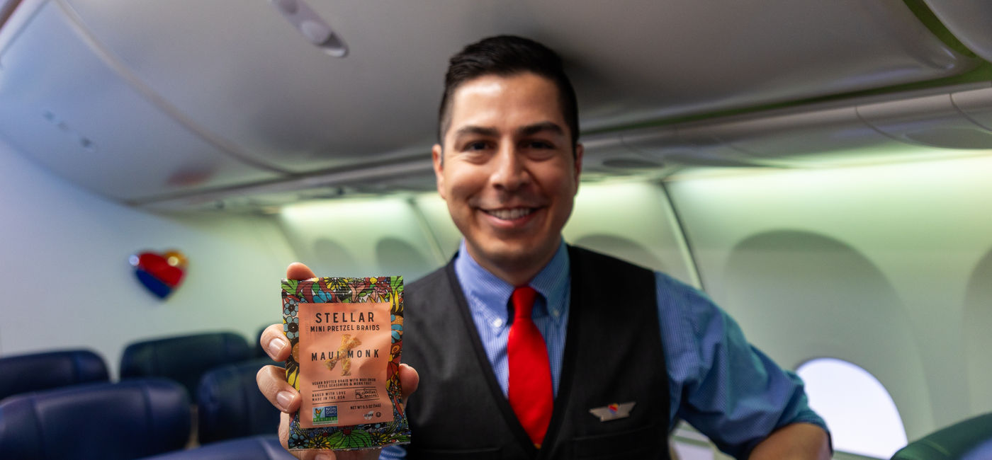 Image: Southwest Airlines new pretzel option. (Photo Credit: Southwest Airlines Media)