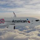 American Airlines plane shown with the special America250 livery.