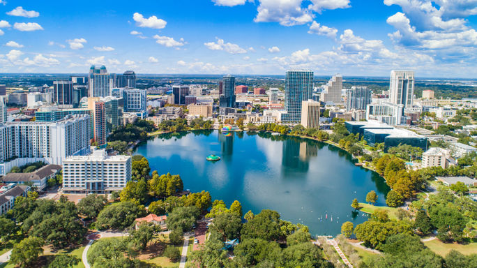 Aerial view of Orlando, Florida Aerial view of Orlando, Florida