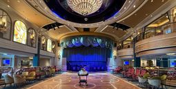 Queen Elizabeth’s refurbished Queens Room, which features an authentic ballroom dance floor.