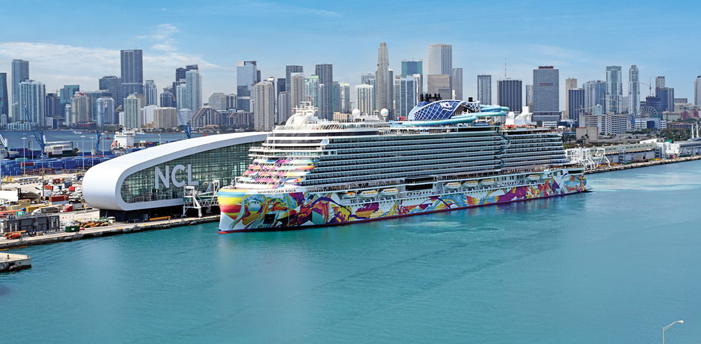 Norwegian Aqua docked in Miami