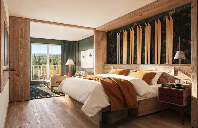 A room inside the Club Med Tremblant. Club Med, Club Med Tremblant, ski resorts in Quebec, Quebec ski resort