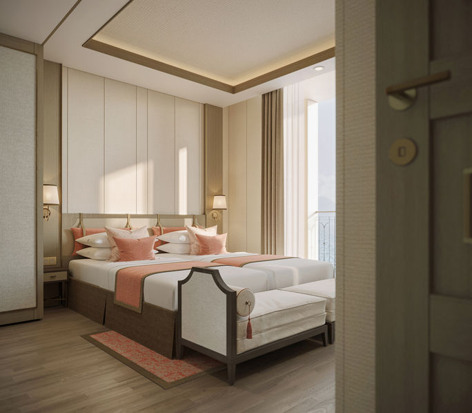 Representación de una suite que viaja en la nueva Riviera Alba Representación de una suite que viaja en la nueva Riviera Alba