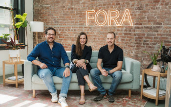 The Fora team of Jake Peters (left), Henley Vazquez (center) and Evan Frank (right)