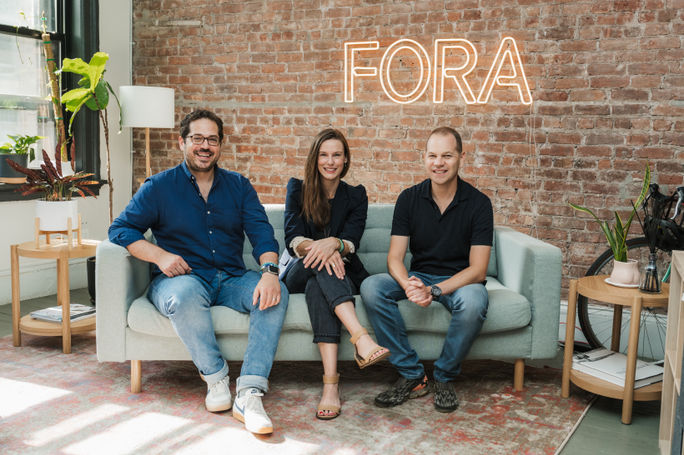 The Fora team of Jake Peters (left), Henley Vazquez (center) and Evan Frank (right) The Fora team of Jake Peters (left), Henley Vazquez (center) and Evan Frank (right)