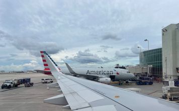 American Airlines, Miami, Miami international airport, plane, gate, flight