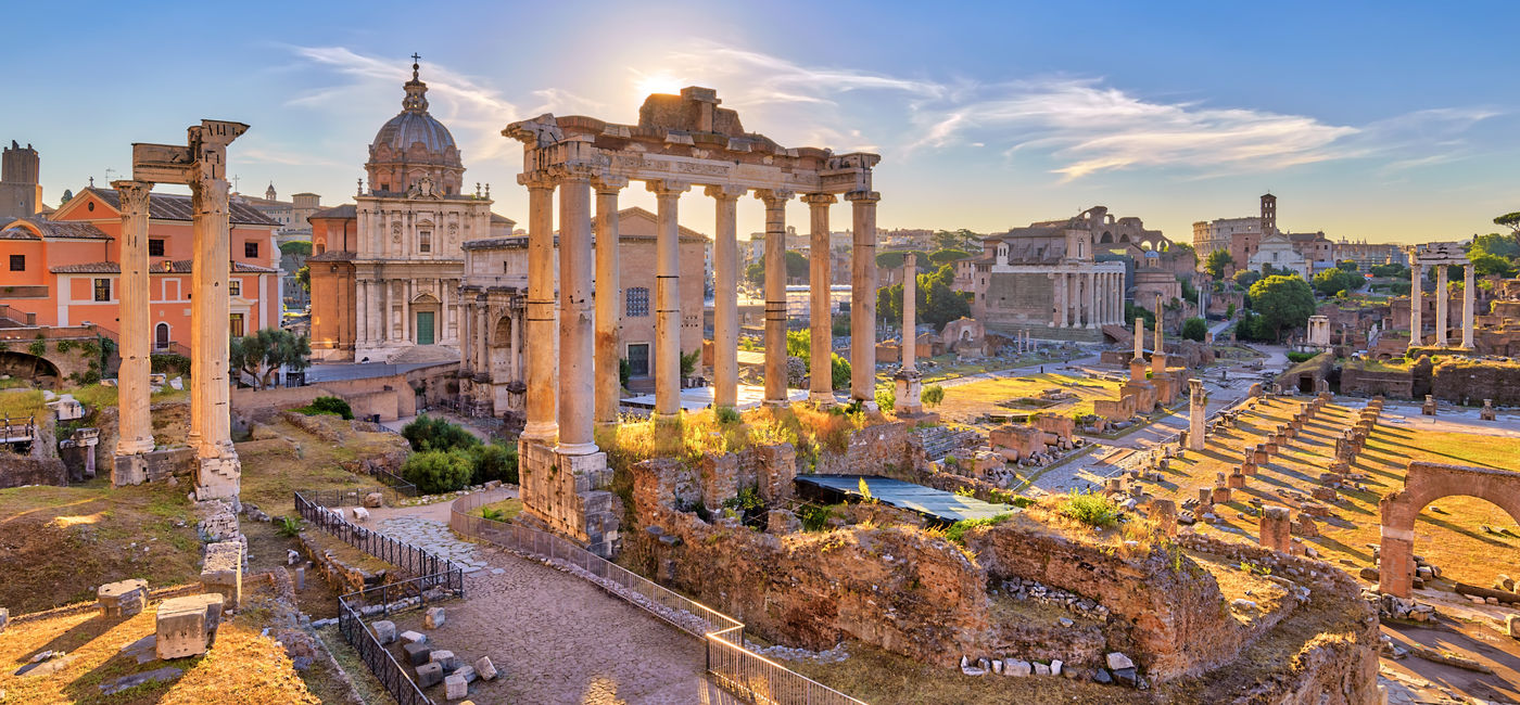 Image: Ruins of the Roman Forum in Rome, Italy. (Photo Credit: Adobe Stock/Noppasinw)