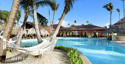Poolside hammocks at Grand Palladium Hotels & Resorts in Punta Cana