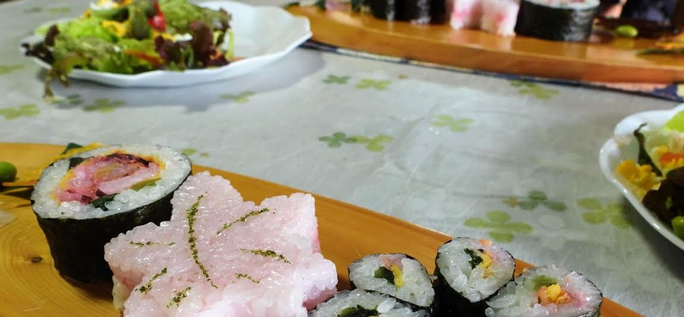 Image: Artistically presented sushi in Mitake on a Walk Japan tour. (Photo Credit: Lucas Aykroyd/TravelPulse Canada)