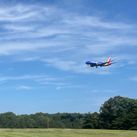 Southwest Airlines plane landing at Baltimore/Washington International Airport