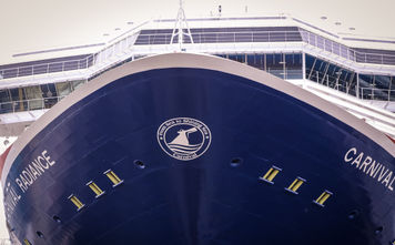 Carnival Radiance debuts new "From Sea to Shining Sea" bow crest