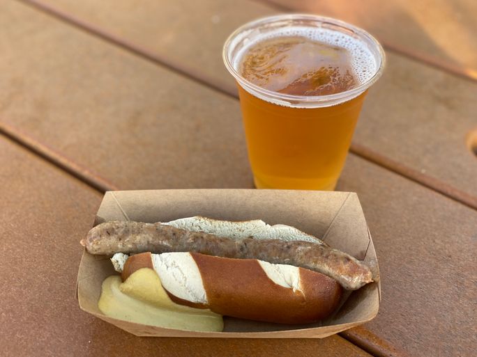 Bratwurst and beer