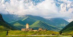 A view of Ushguli in Svaneti, Georgia, Europe, European views