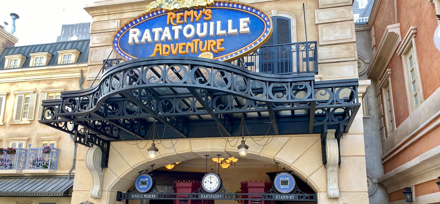 Image: Remy’s Ratatouille Adventure Marquee (Photo via Brooke Geiger McDonald)