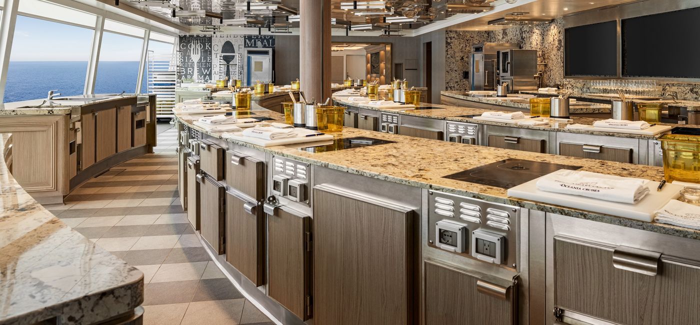 Image: The Oceania Culinary Center. (Source: Oceania Cruises)
