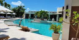 Pool area at the Shore Club Turks and Caicos