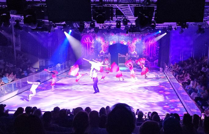 The Studio B skating rink aboard Utopia of the Seas. The Studio B skating rink aboard Utopia of the Seas.