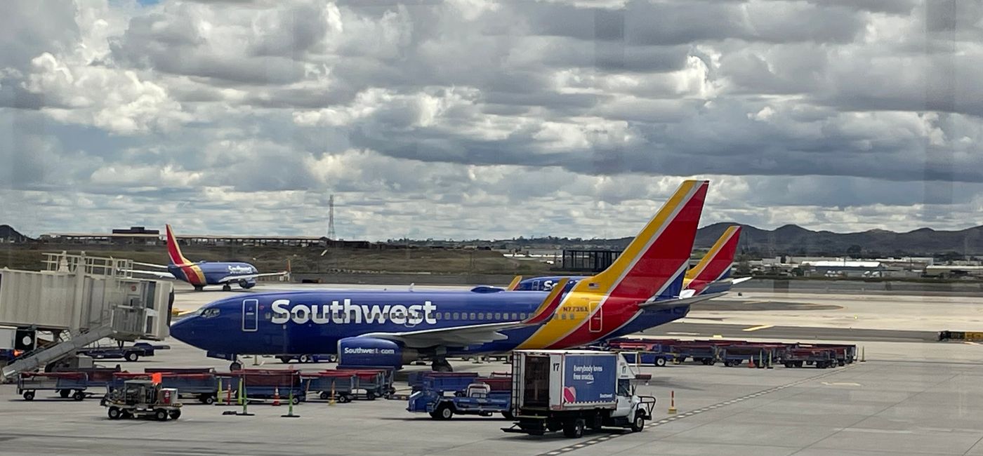 Image: Southwest Airlines plane at Phoenix Sky Harbor International Airport. (Photo Credit: Patrick Clarke)