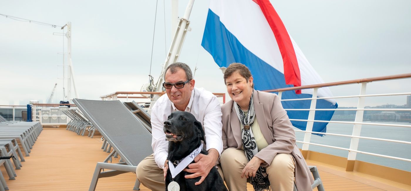 Image: The Marinussens and Joska (Photo Credit: Holland America Line)