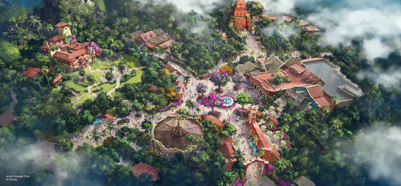 Image: Aerial view of Animal Kingdom's new Tropical Americas-themed land. (Photo Credit: Disney)