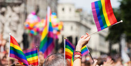 rainbow flags