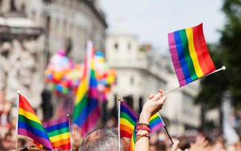 rainbow flags