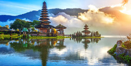 pura ulun danu bratan temple in Bali, indonesia.