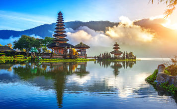 pura ulun danu bratan temple in Bali, indonesia.