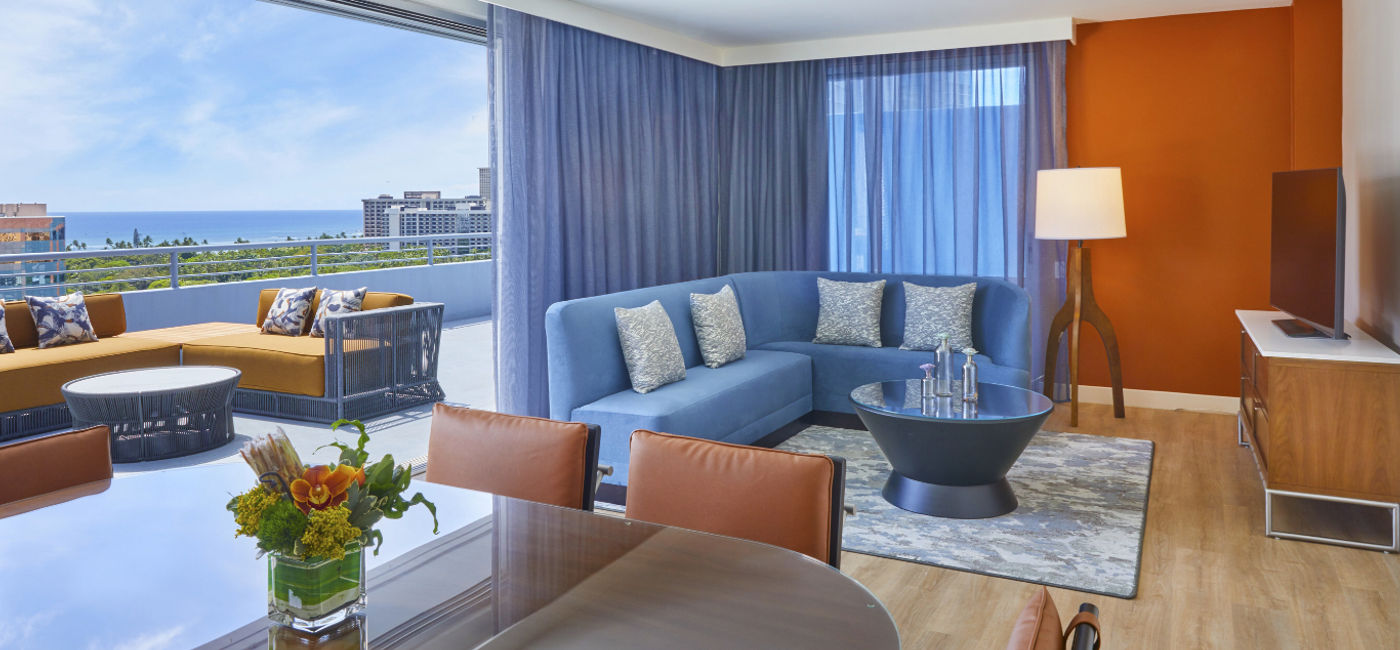 Image: Courtyard by Marriott Waikiki Beach Penthouse Suite. (Photo Credit: Kyle Rothenborg)