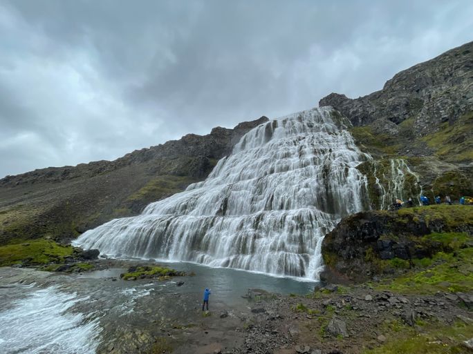 The Dynjandi waterfall in the Westfjords region of Iceland The Dynjandi waterfall in the Westfjords region of Iceland