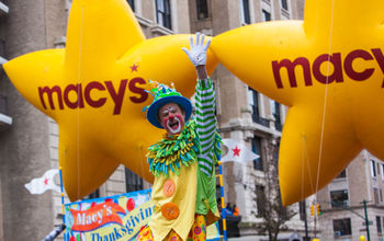 Macy's, Thanksgiving, parade, balloons, clown, New York, New York City, NYC, holidays