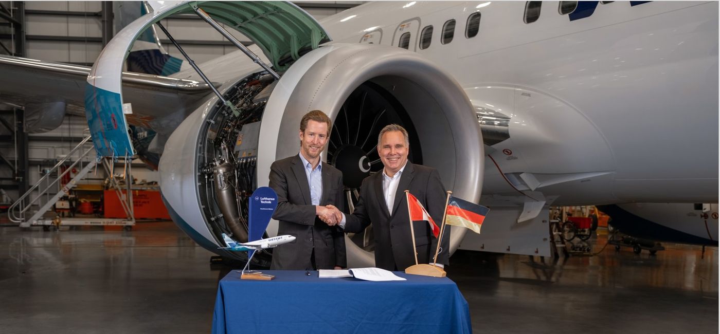 Image: Lufthansa Technik prévoit d’introduire des visites d’entretien rapide dans sa nouvelle station de réparation à Calgary (Source: WestJet)
