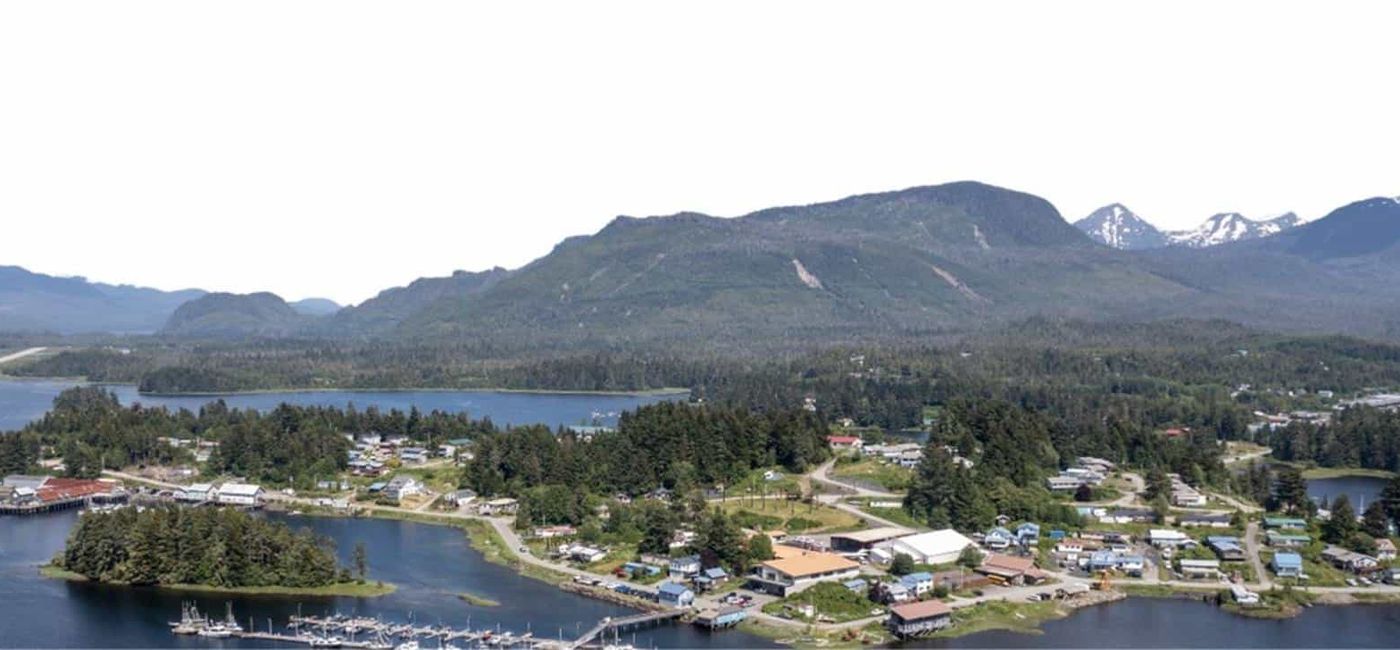 Image: Aerial view of Klawock, Alaska. (Photo Credit: Doyon Limited)
