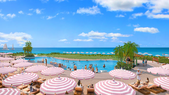 Pearl Cove Beach Club will have a have an 11,000-square-foot private infinity pool