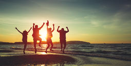 Friends having fun during Spring Break. 
