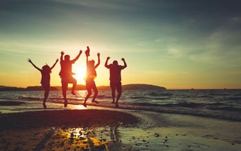 Friends having fun during Spring Break.