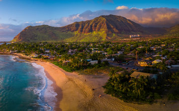 Papaoneone Beach on Oahu's west coast, Hawaii.