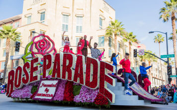 The Rose Parade in Pasadena is famous for their floats full of flowers