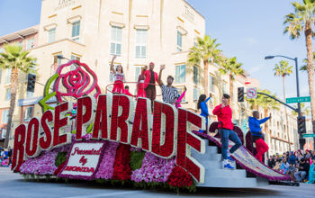 The Rose Parade in Pasadena is famous for their floats full of flowers