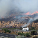 A wildfire burns in Spain