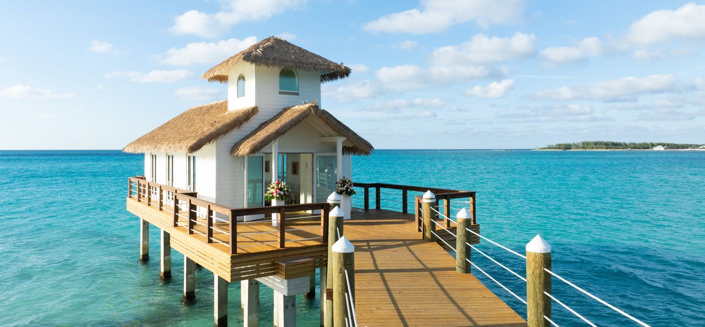 Image: The overwater chapel at Sandals Royal Bahamian. (Photo Credit: Sandals Resorts)