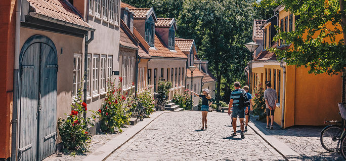 The old town of Odense. The old town of Odense.