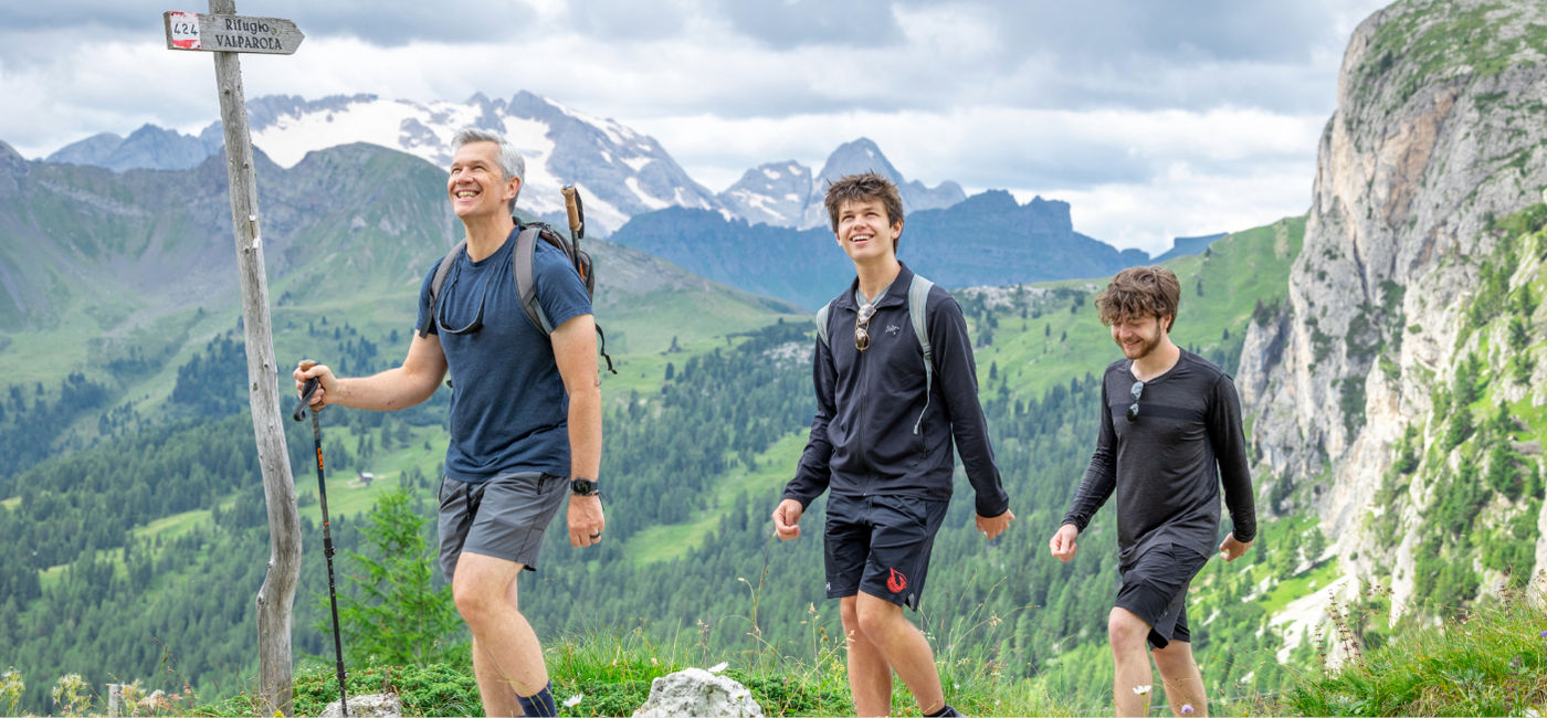 Image: A private Backroads trip for a father and his two sons in the Dolomites. (Photo Credit: Backroads)