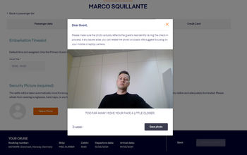 A demonstration of the facial recognition technology