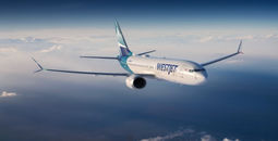 WestJet in the air
