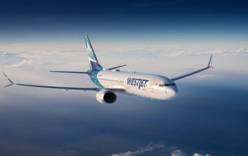 WestJet in the air