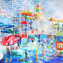 Rendering of the first Mattel Wonder Indoor Waterpark