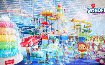 Rendering of the first Mattel Wonder Indoor Waterpark