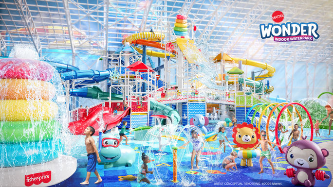 Rendering of the first Mattel Wonder Indoor Waterpark Rendering of the first Mattel Wonder Indoor Waterpark
