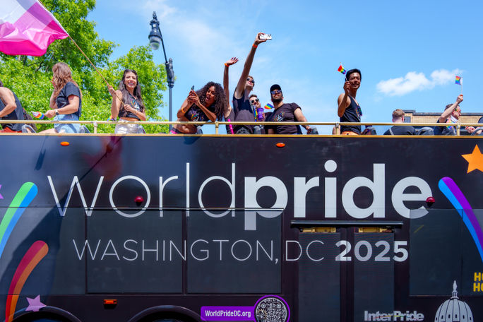 WorldPride Bus. WorldPride Bus.